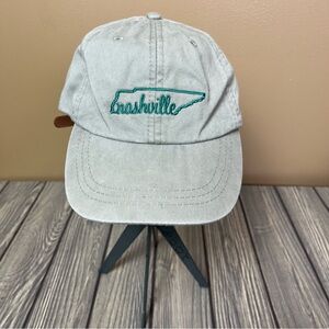 Nashville Tennessee Embroidered Hat Green Women's Adjustable 100% Cotton